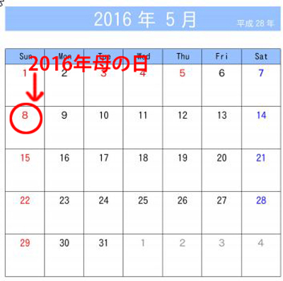 2016母の日